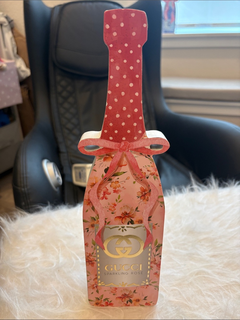 New 🥂 Gucci Luxury Champagne Bottle Home Wood Fashion Decor